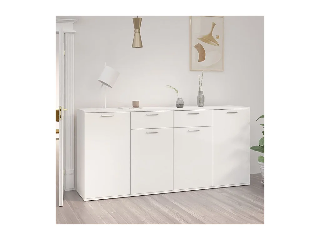 Buffet Blanc brillant 160x36x75