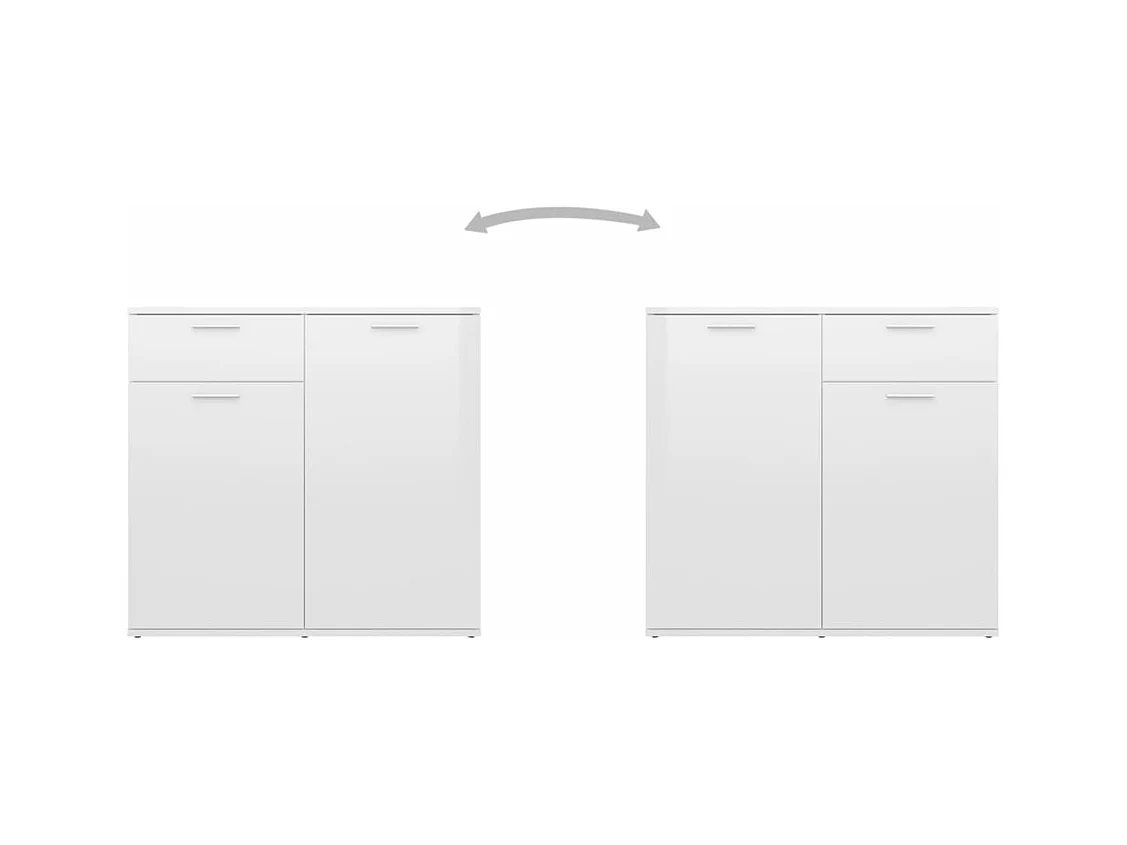 Buffet Blanc brillant 160x36x75