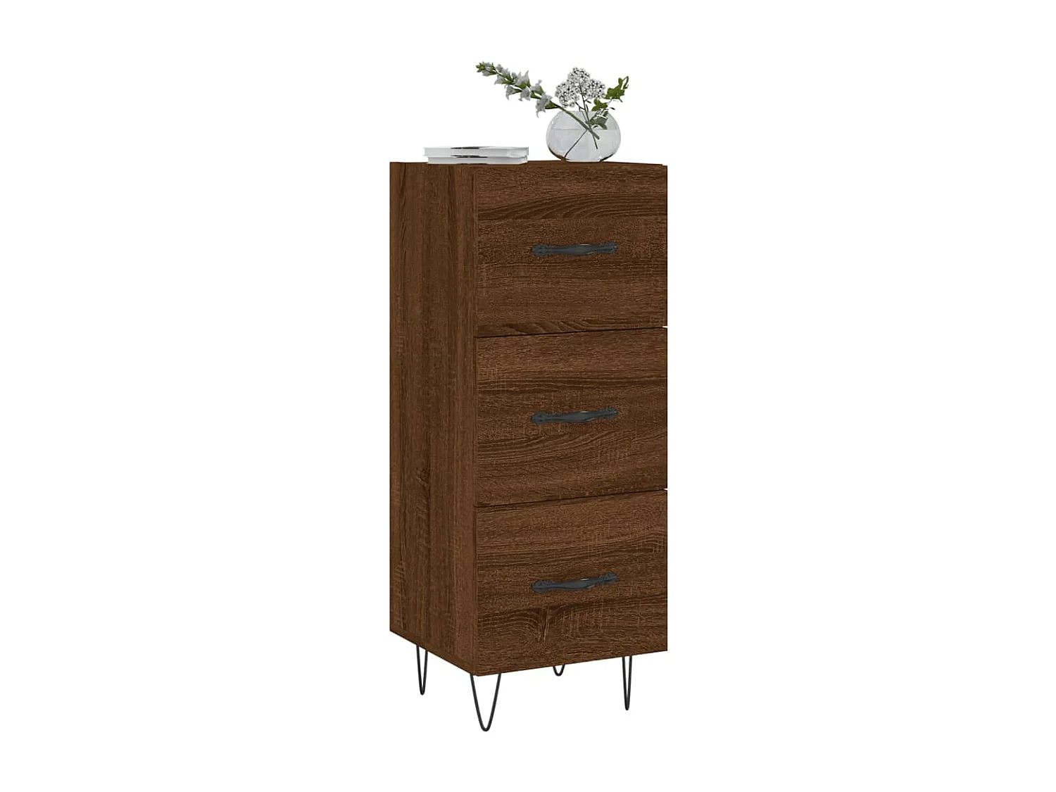 Buffet Chêne marron 34,5x34x90 Bois d'ingénierie