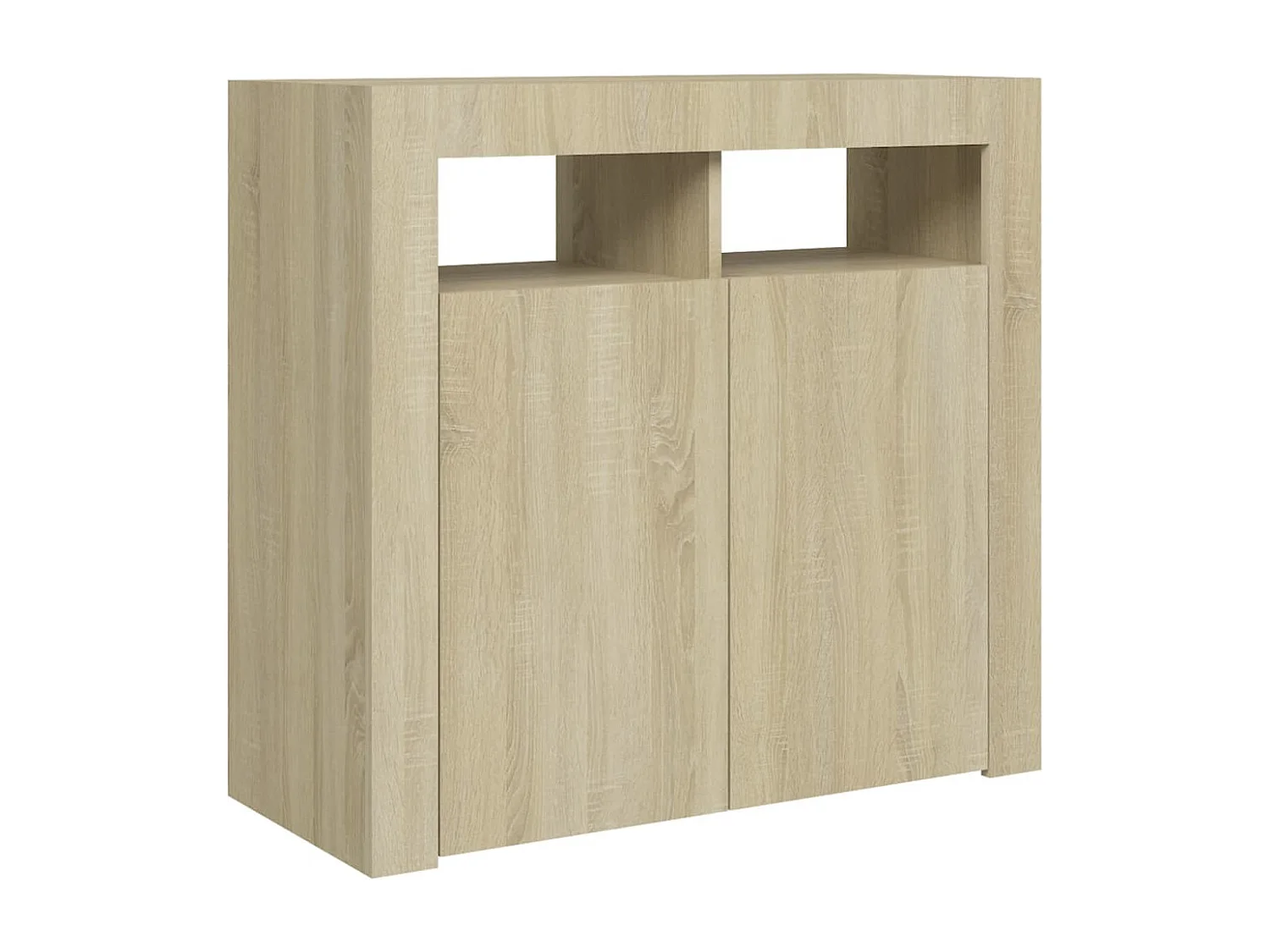 Buffet avec lumières LED Chêne sonoma 80x35x75
