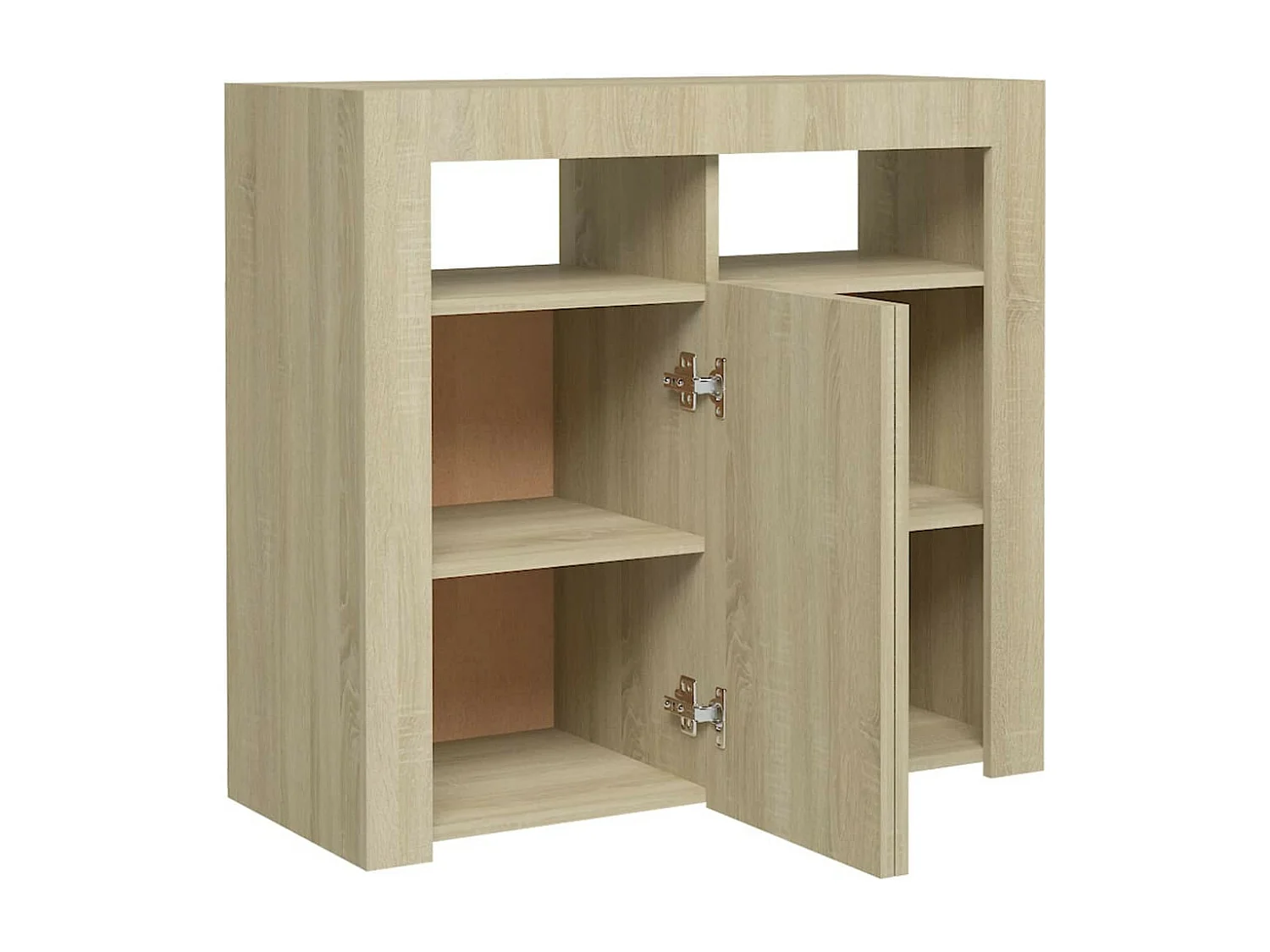 Buffet avec lumières LED Chêne sonoma 80x35x75