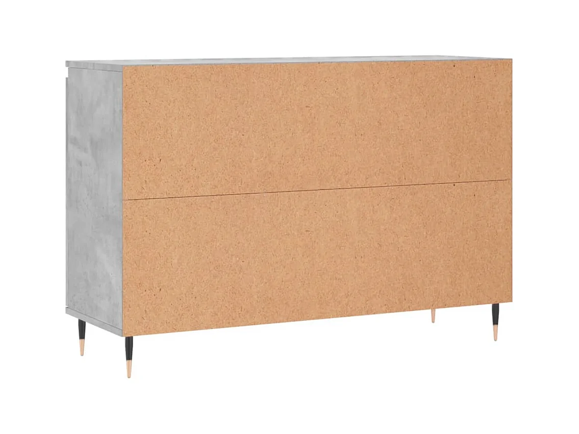Buffet gris béton 104x35x70 bois d'ingénierie