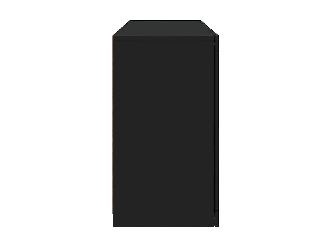 Buffet avec lumières LED noir 123x37x67