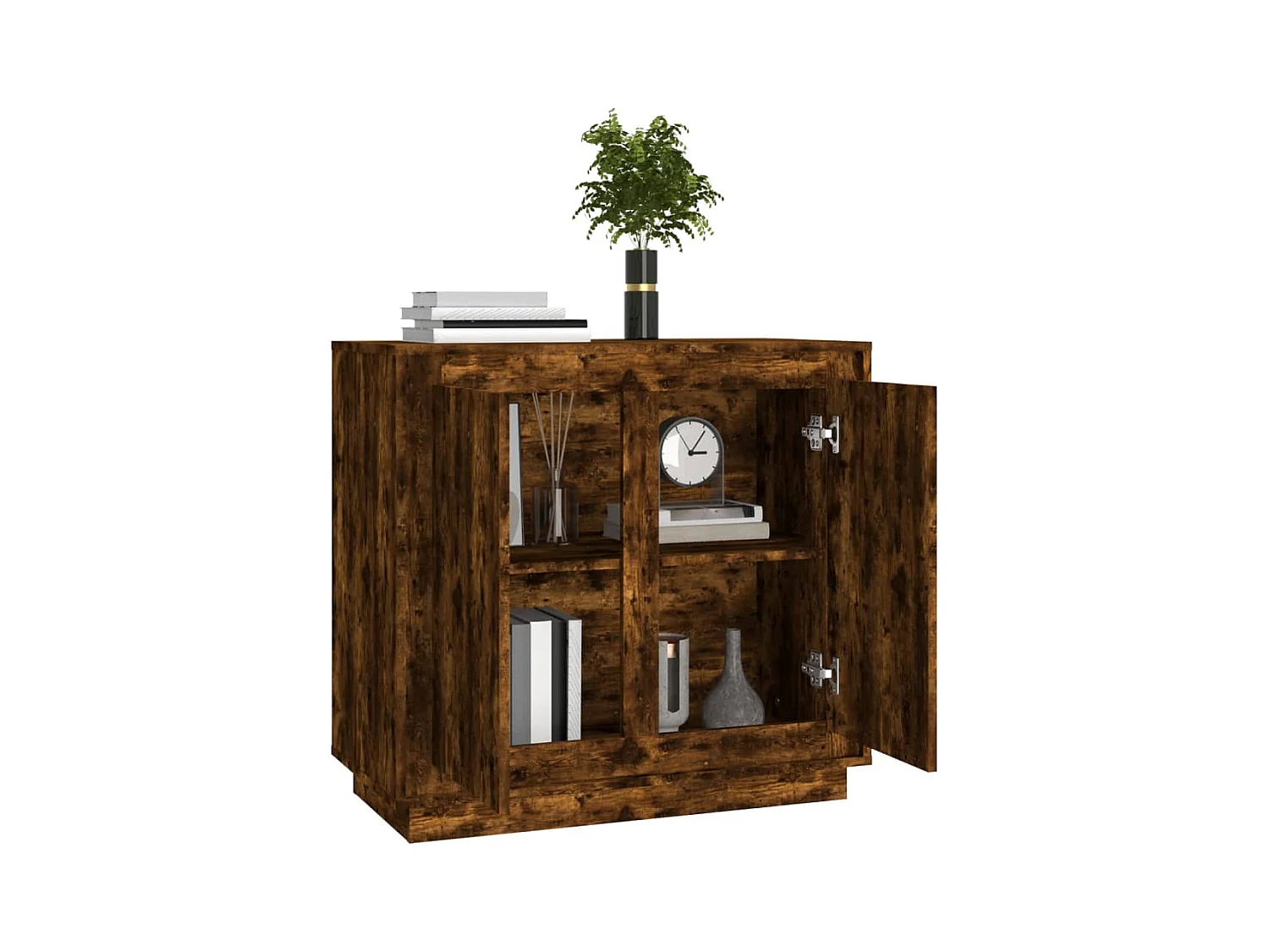 Buffet chêne fumé 80x34x75 bois d'ingénierie