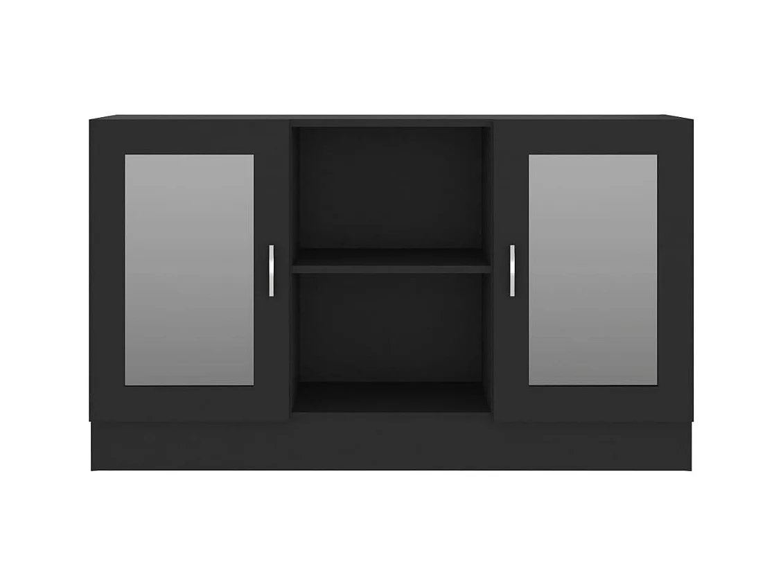 Armoire à vitrine Noir 120x30,5x70