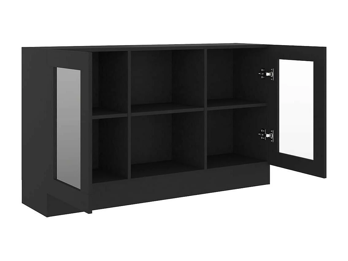 Armoire à vitrine Noir 120x30,5x70
