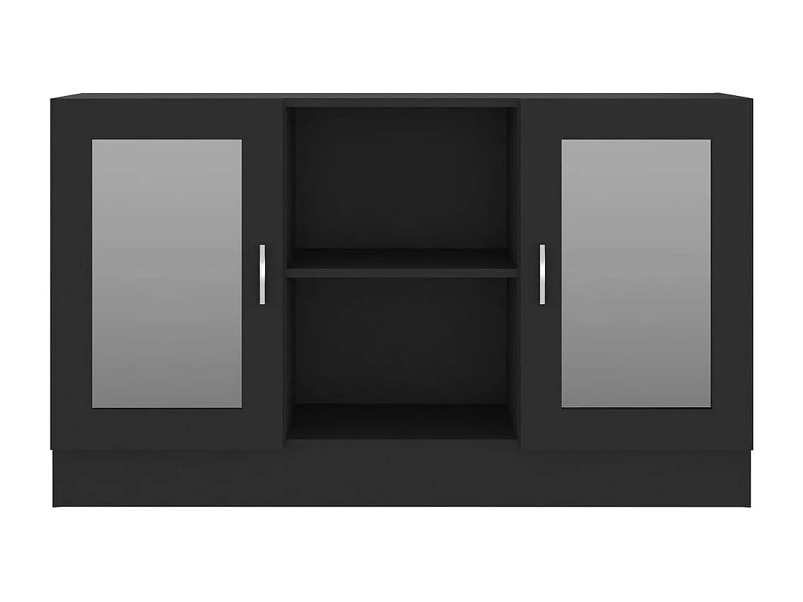 Armoire à vitrine Noir 120x30,5x70