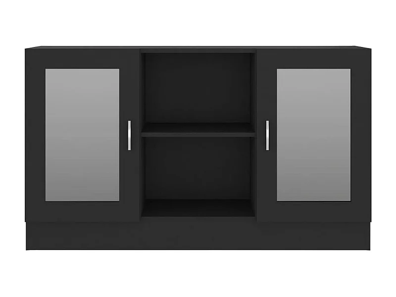 Armoire à vitrine Noir 120x30,5x70