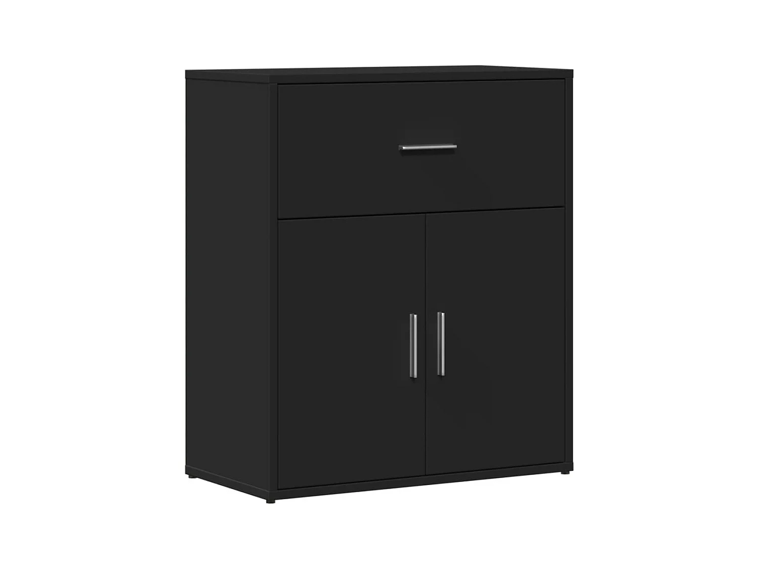 Buffet noir 60x31x70 bois d'ingénierie
