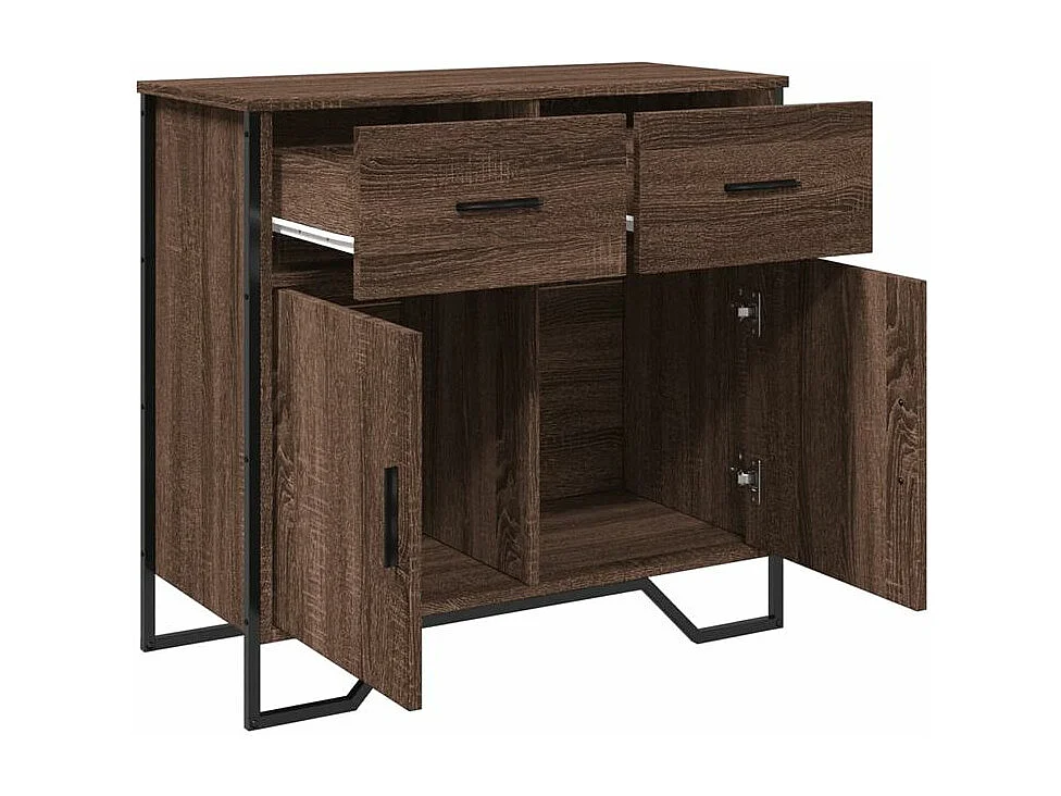 Buffet chêne marron 79,5x35,5x74,5 bois d'ingénierie