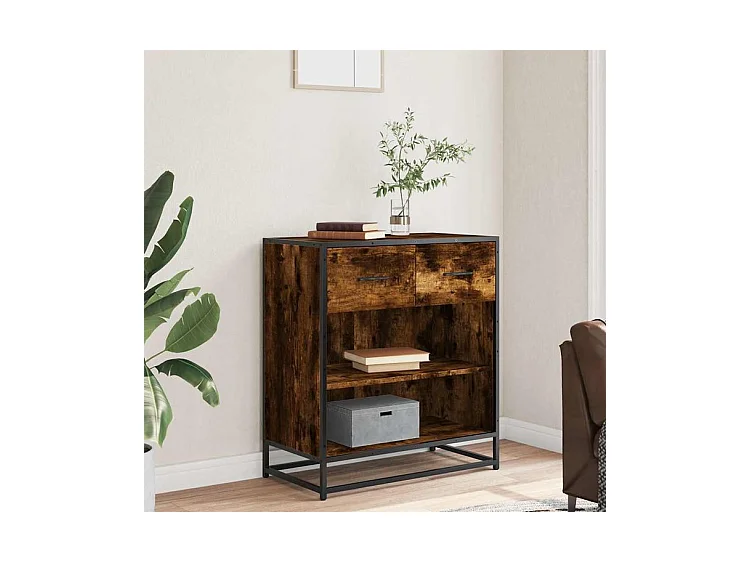 Buffet chêne fumé 68x35x76 bois d'ingénierie