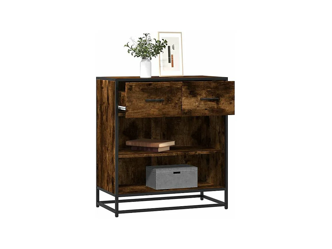 Buffet chêne fumé 68x35x76 bois d'ingénierie