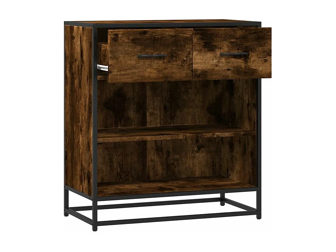 Buffet chêne fumé 68x35x76 bois d'ingénierie