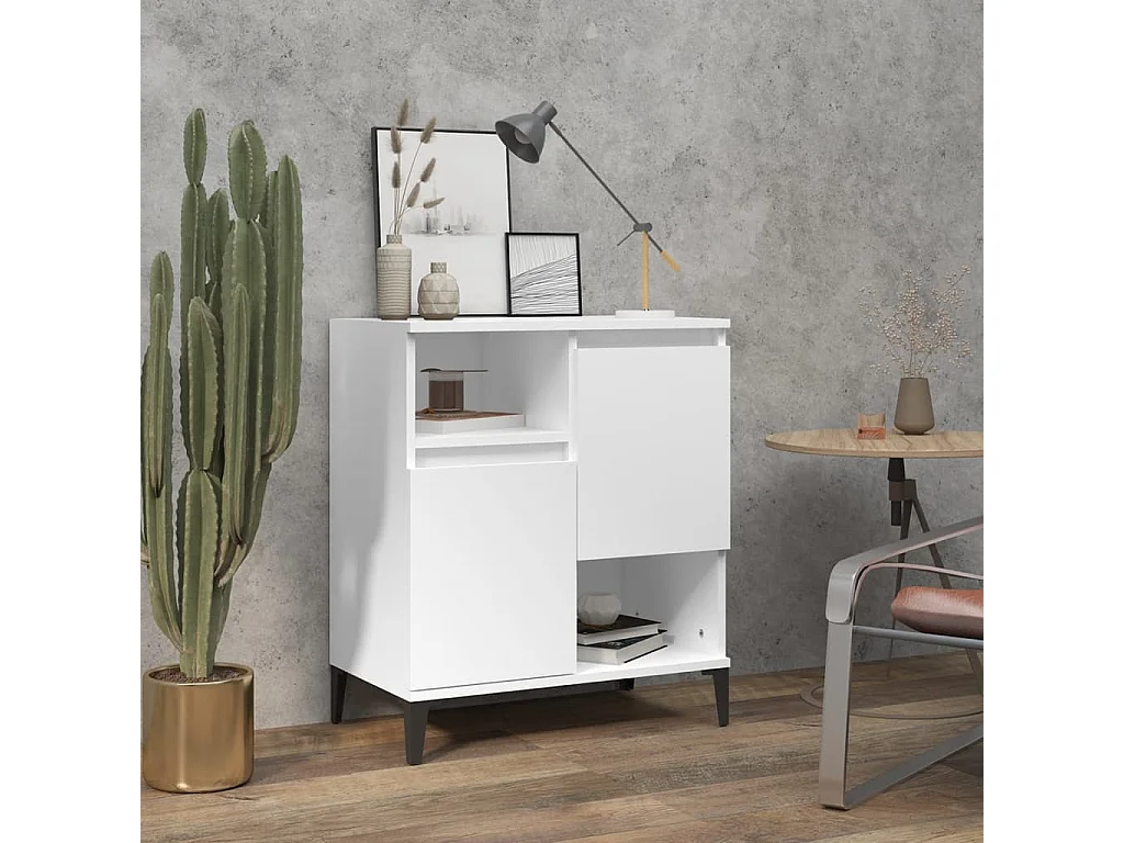 Buffet Blanc 60x35x70 Bois d'ingénierie