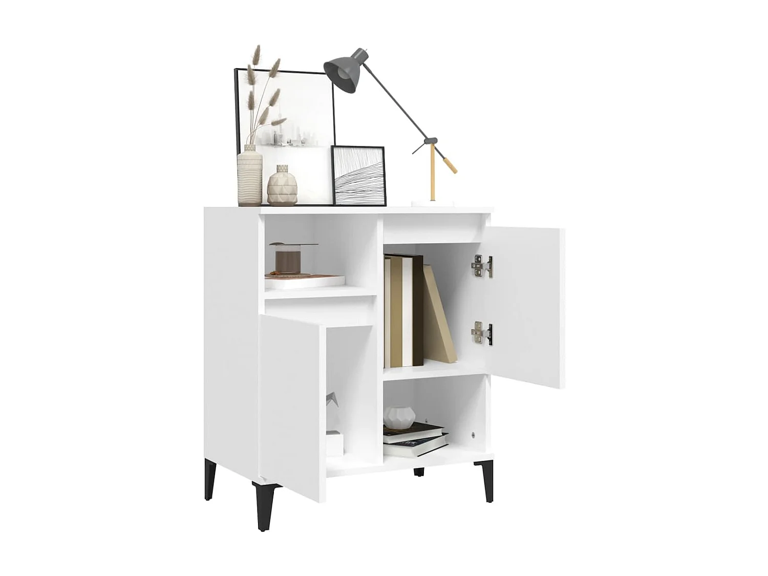 Buffet Blanc 60x35x70 Bois d'ingénierie