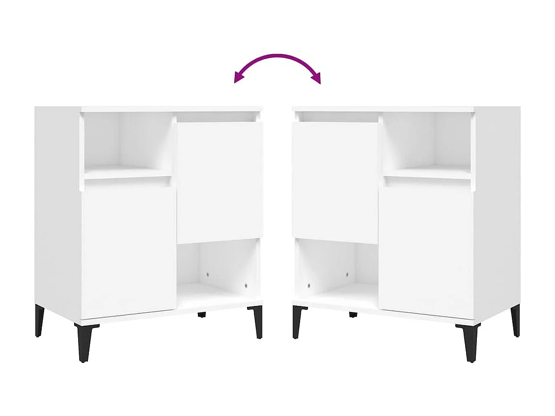 Buffet Blanc 60x35x70 Bois d'ingénierie