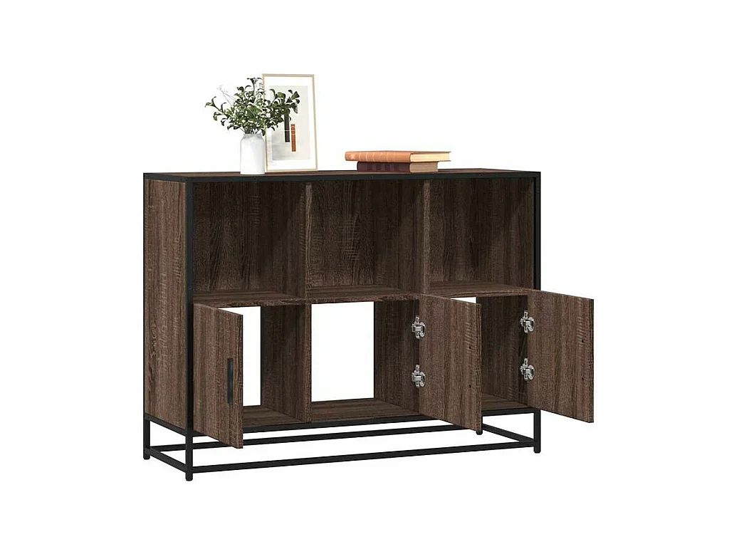 Buffet chêne marron 100x35x76 bois d'ingénierie