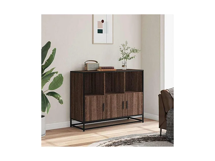Buffet chêne marron 100x35x76 bois d'ingénierie