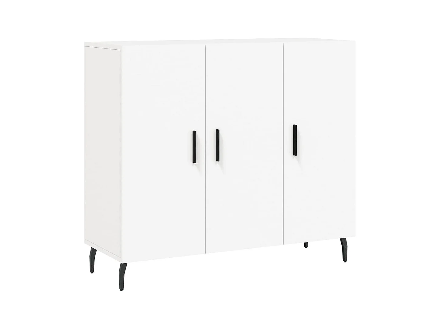 Buffet blanc 90x34x80 bois d'ingénierie