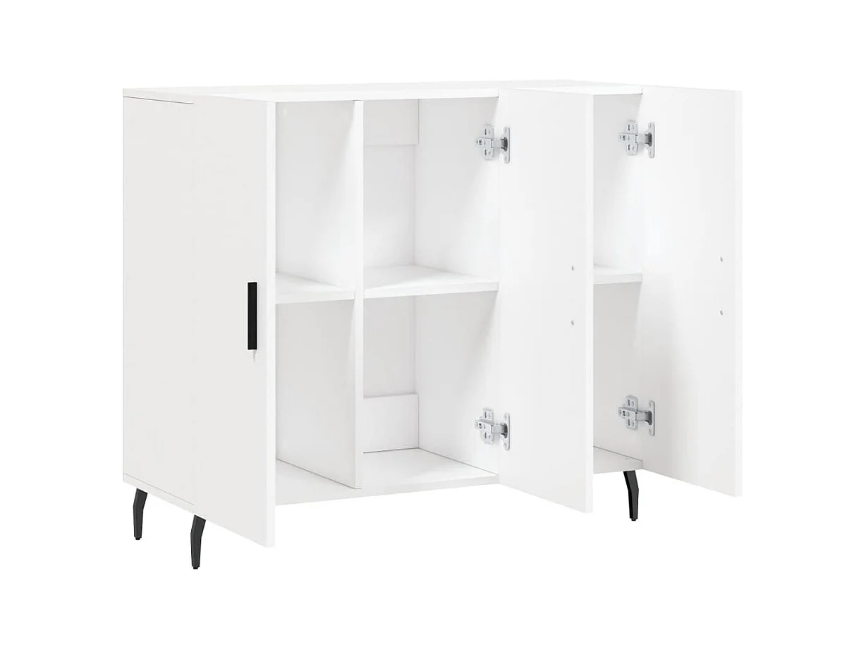 Buffet blanc 90x34x80 bois d'ingénierie