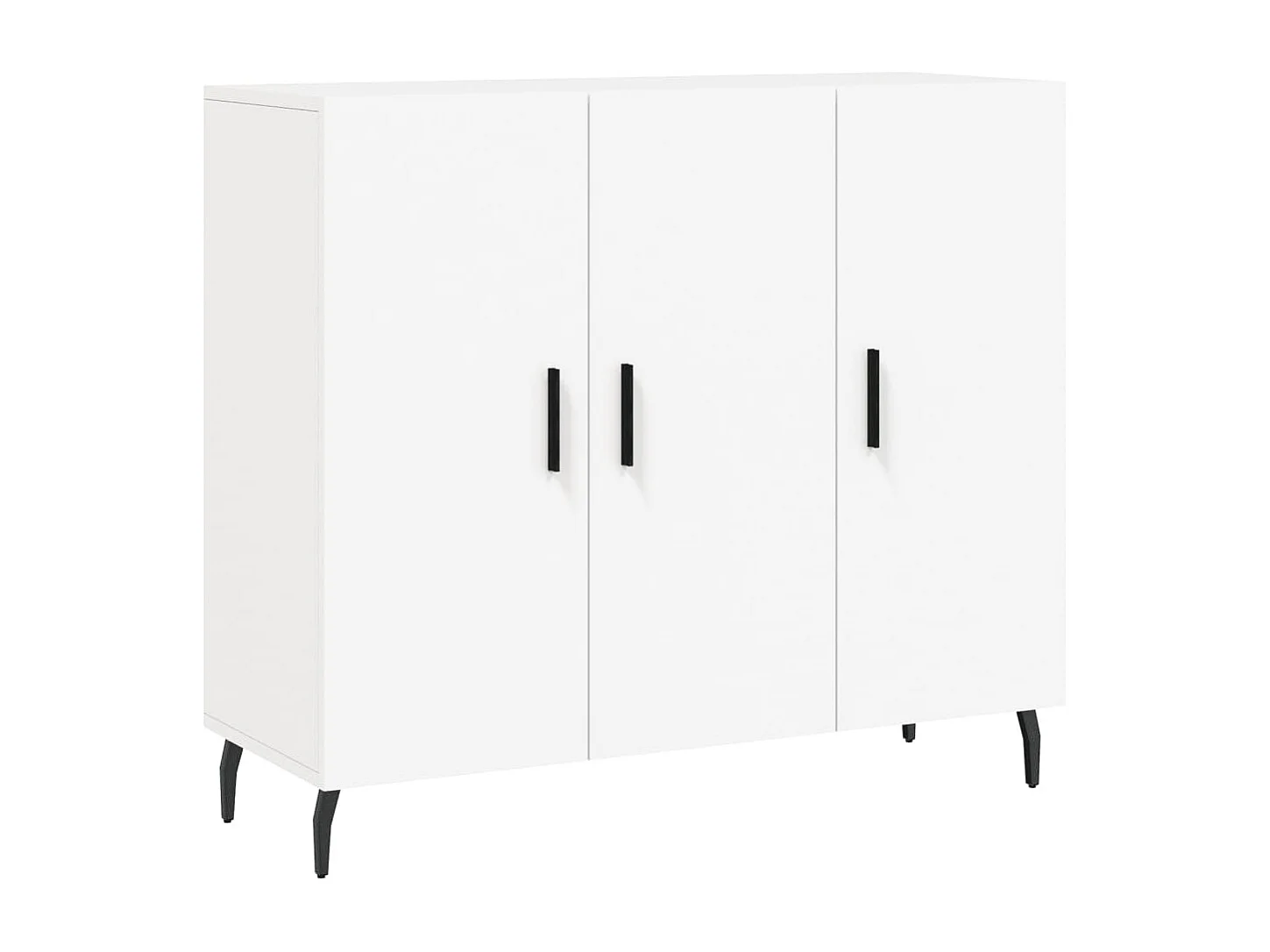 Buffet blanc 90x34x80 bois d'ingénierie