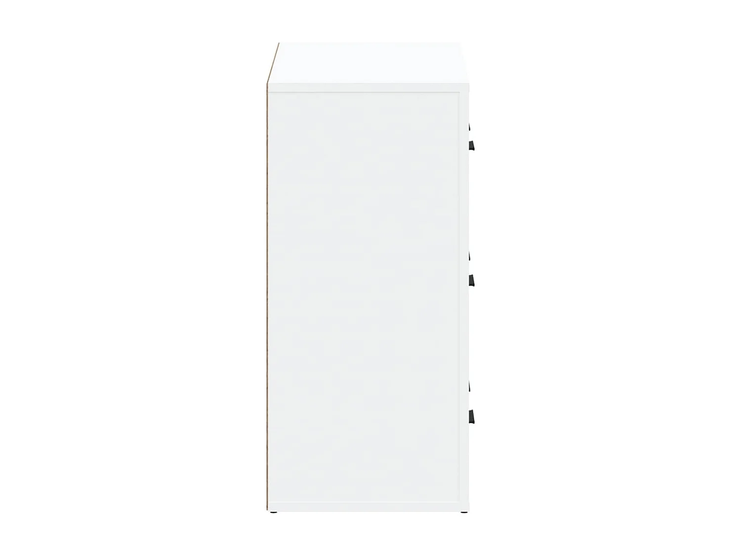 Buffets 2 pcs blanc bois d'ingénierie