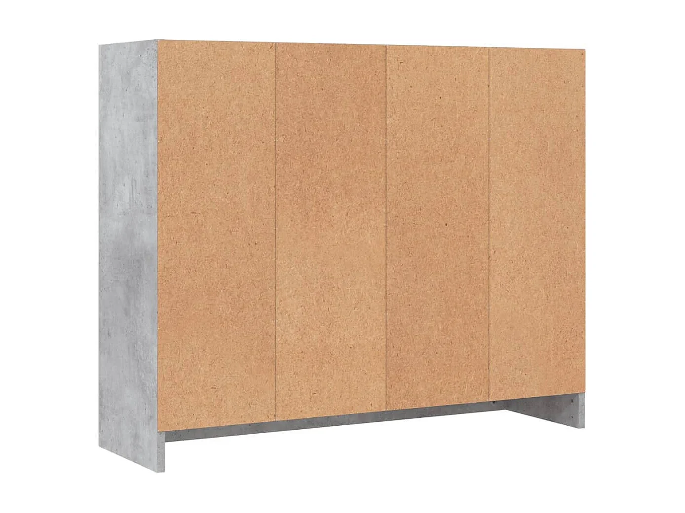 Buffet gris béton 91x28x75 bois d'ingénierie