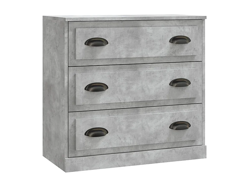 Buffet gris béton 70x35,5x67,5 bois d'ingénierie