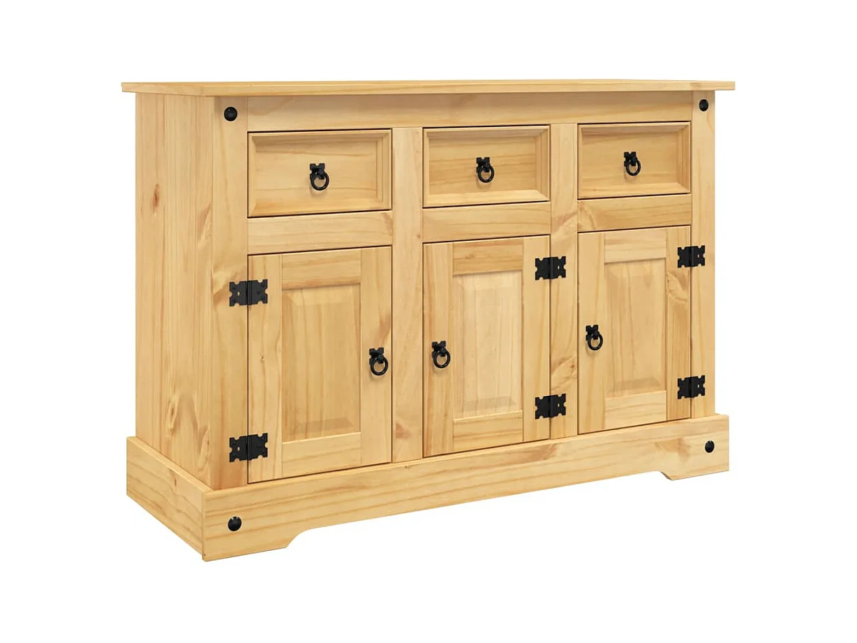 Buffet Corona marron 112x43x78 bois massif pin mexicain