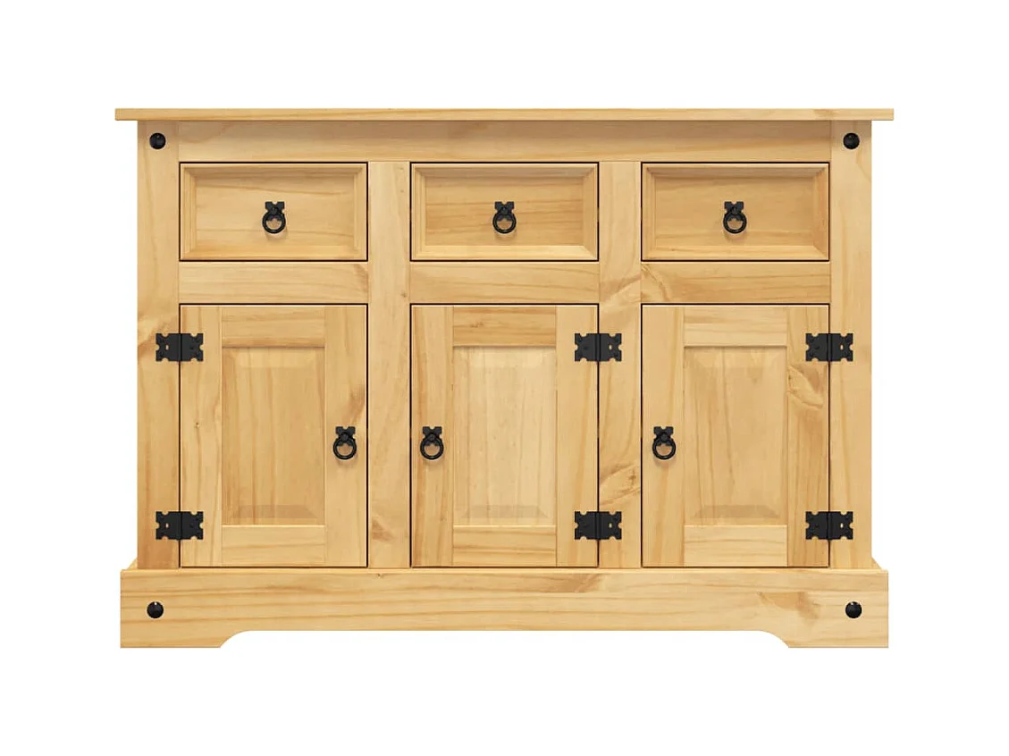 Buffet Corona marron 112x43x78 bois massif pin mexicain