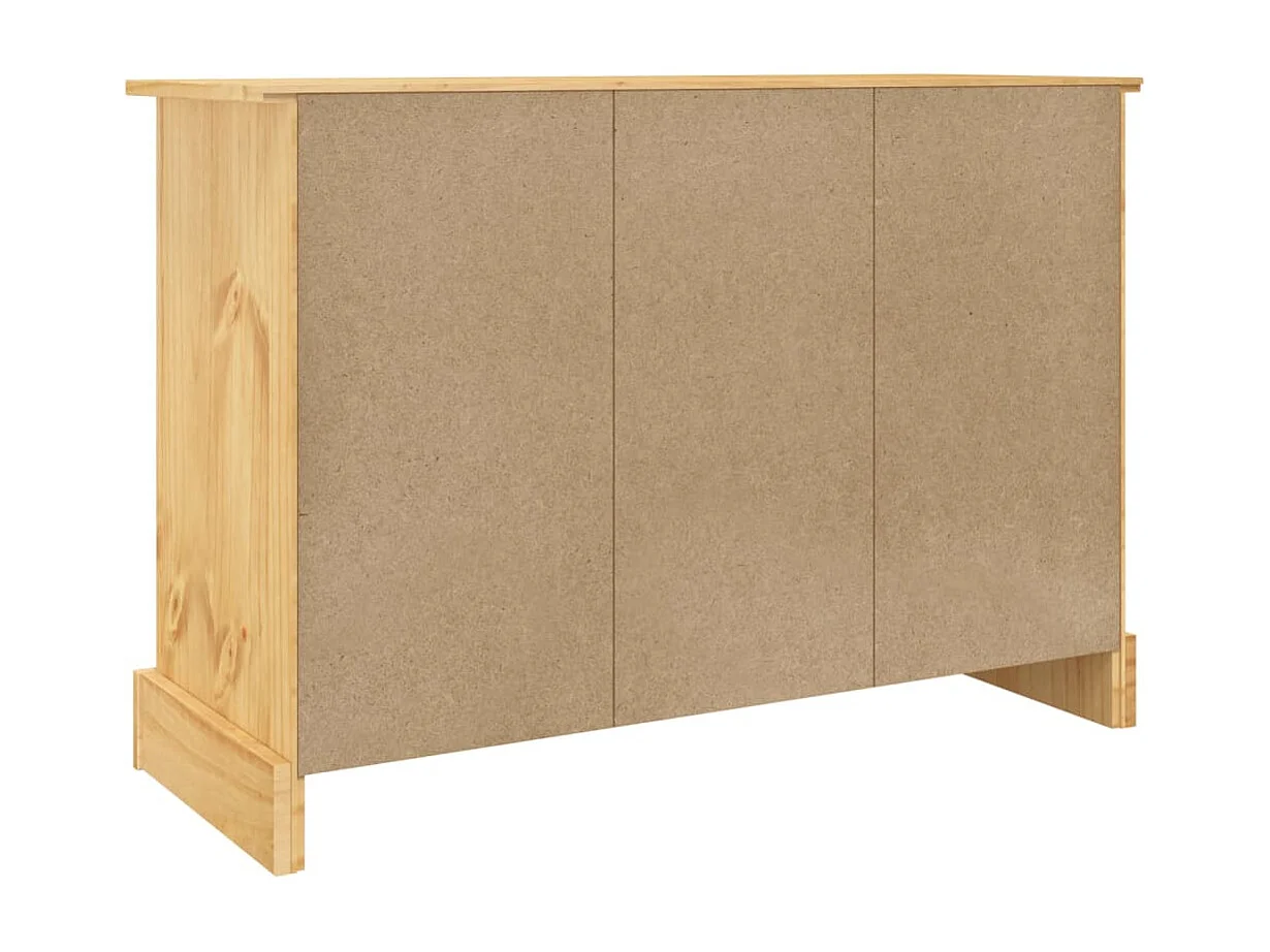 Buffet Corona marron 112x43x78 bois massif pin mexicain