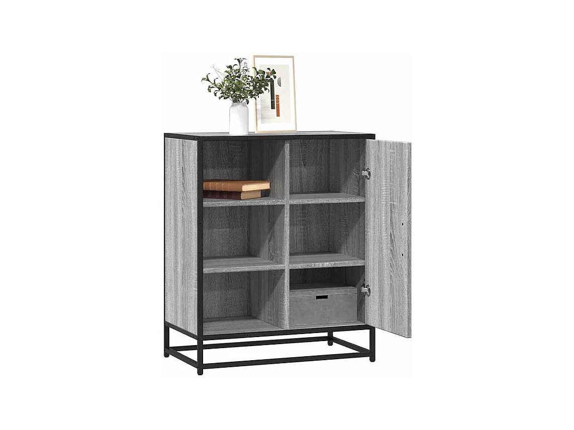 Buffet sonoma gris 62x35x76 bois d'ingénierie