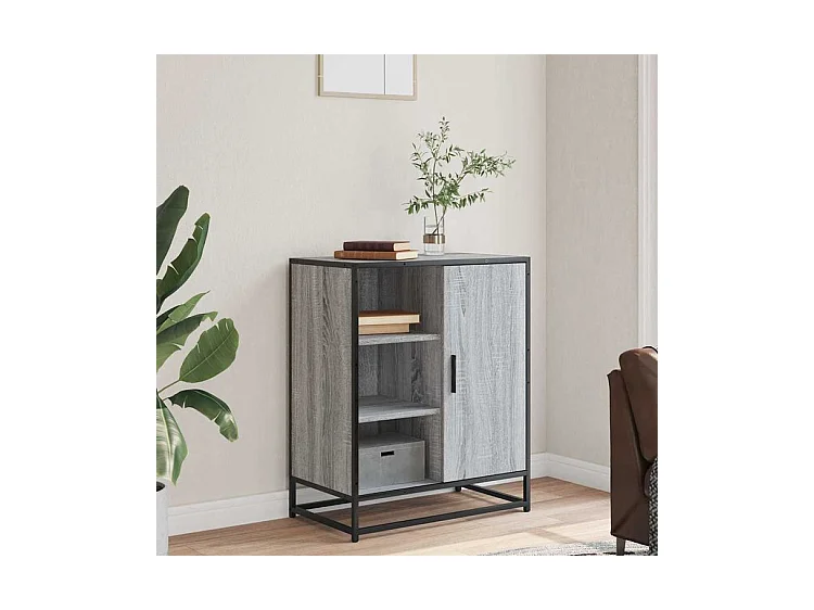 Buffet sonoma gris 62x35x76 bois d'ingénierie