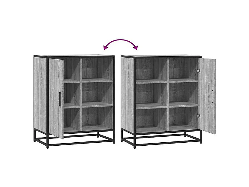 Buffet sonoma gris 62x35x76 bois d'ingénierie