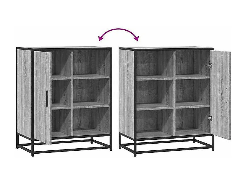 Buffet sonoma gris 62x35x76 bois d'ingénierie