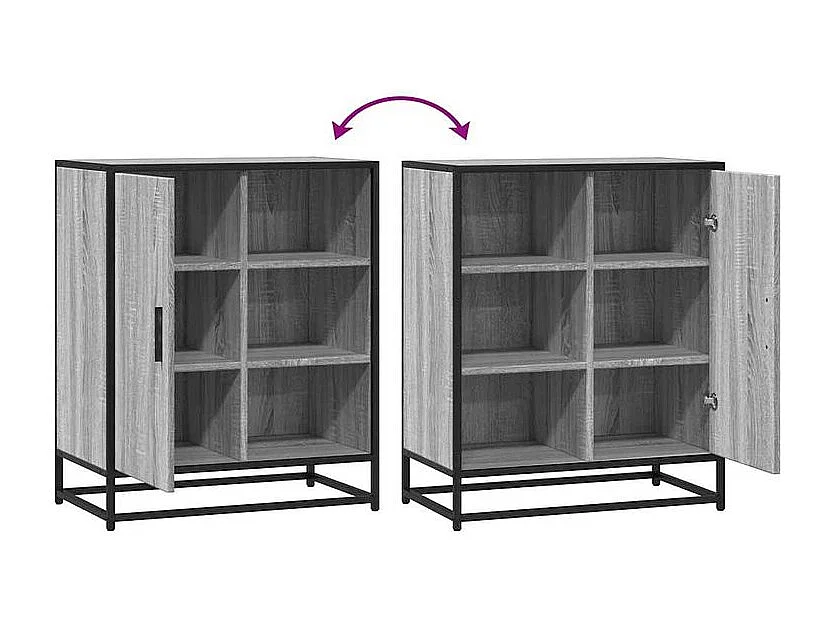 Buffet sonoma gris 62x35x76 bois d'ingénierie