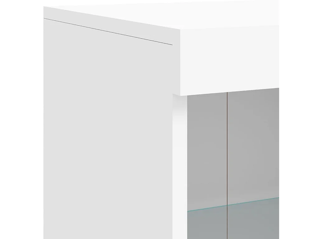 Buffet avec lumières LED blanc 81x37x100