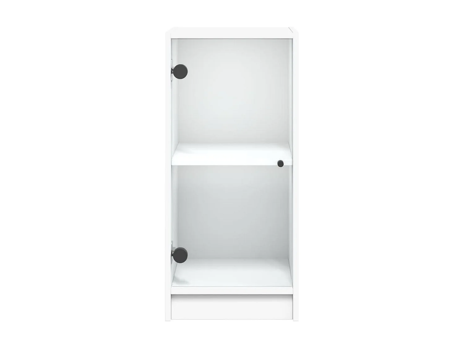 Armoire latérale avec portes en verre blanc 35x37x75,5