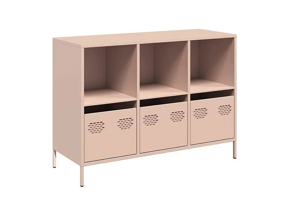Buffet rose 101,5x39x73,5 acier laminé à froid