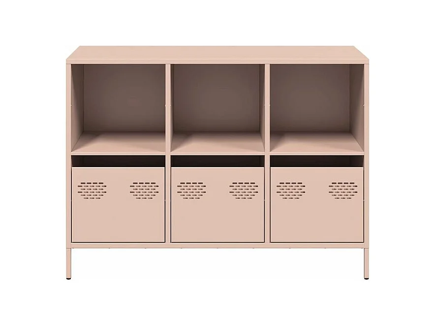 Buffet rose 101,5x39x73,5 acier laminé à froid