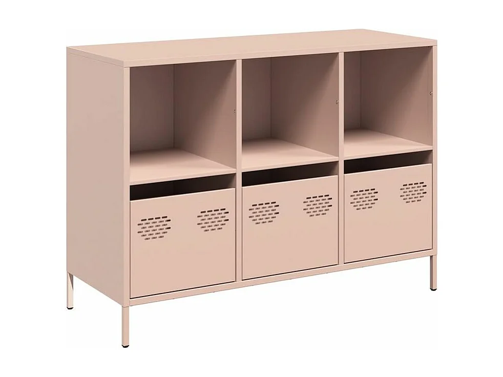Buffet rose 101,5x39x73,5 acier laminé à froid