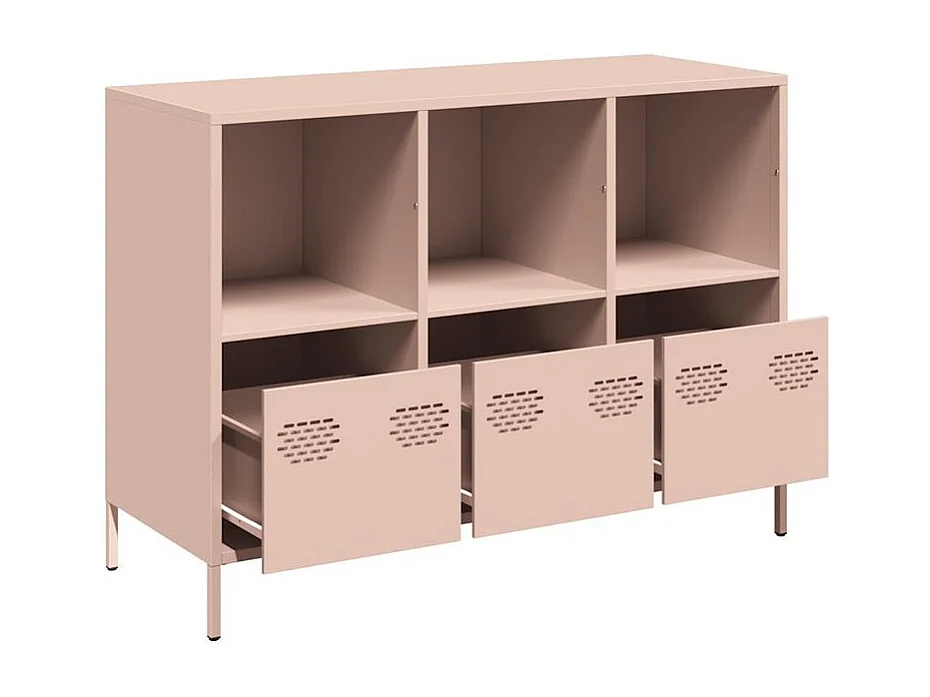 Buffet rose 101,5x39x73,5 acier laminé à froid