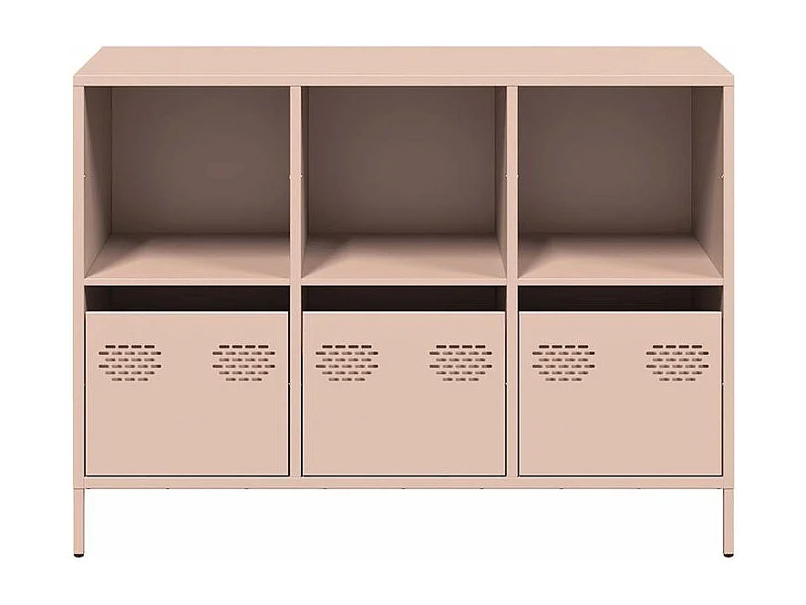 Buffet rose 101,5x39x73,5 acier laminé à froid