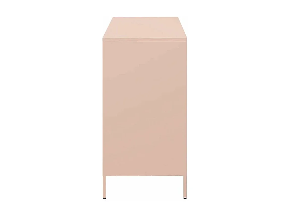 Buffet rose 101,5x39x73,5 acier laminé à froid