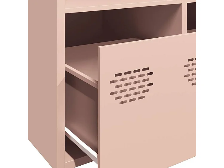 Buffet rose 101,5x39x73,5 acier laminé à froid