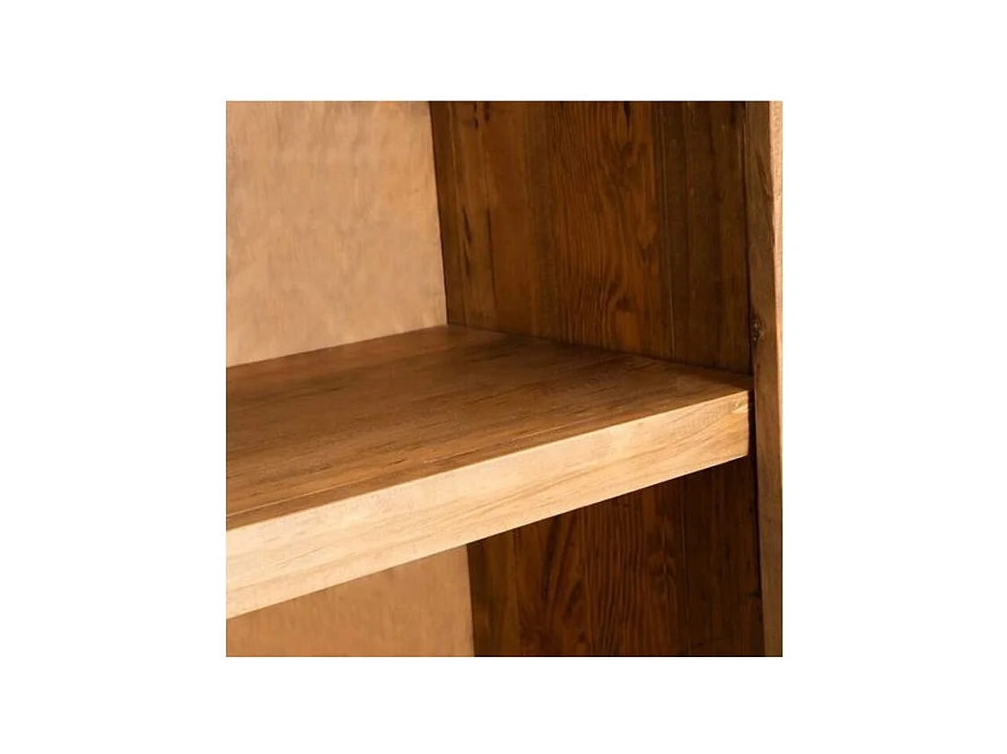 Armoire orientale 2 portes 1 étagère pin recyclé clair Caged