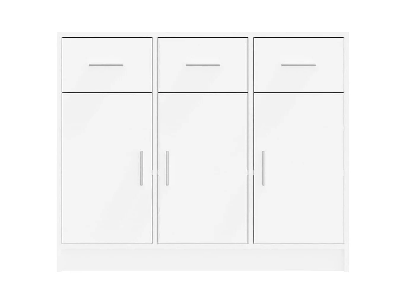 Buffet blanc 91x28x75 bois d'ingénierie