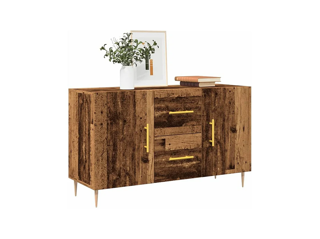 Buffet vieux bois 100x36x60 bois d'ingénierie