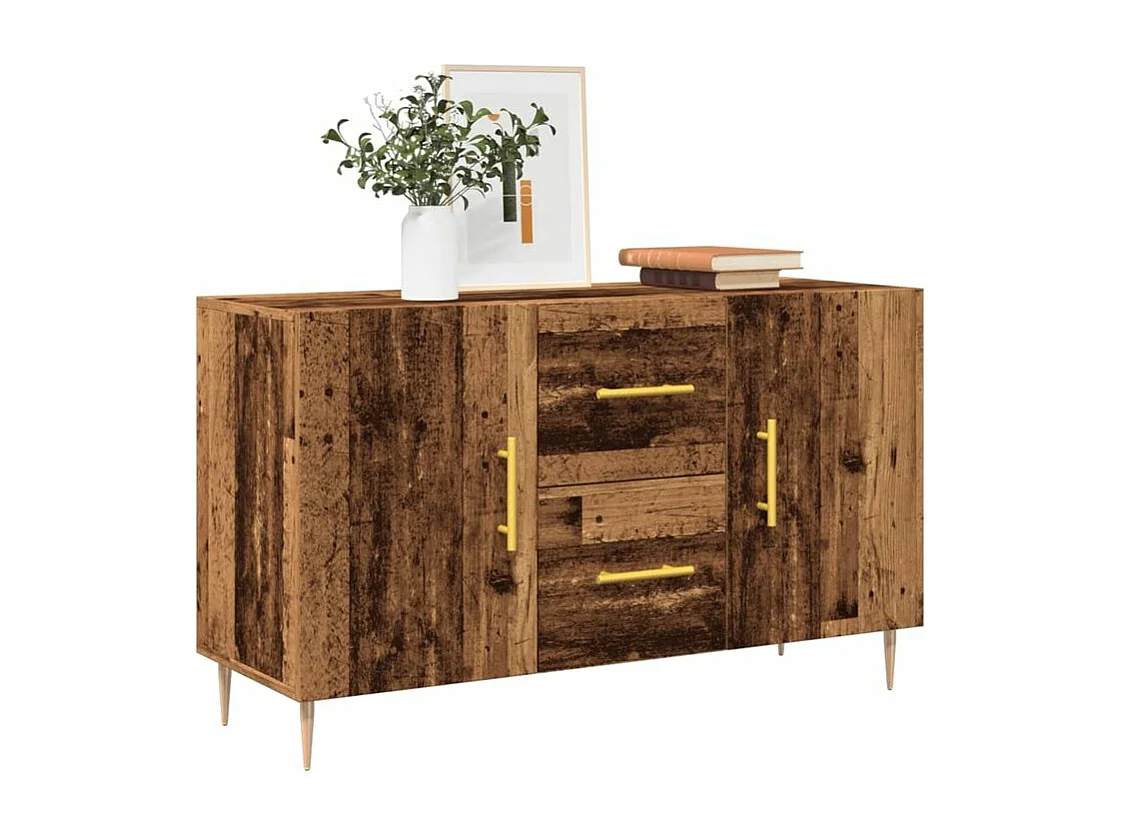 Buffet vieux bois 100x36x60 bois d'ingénierie