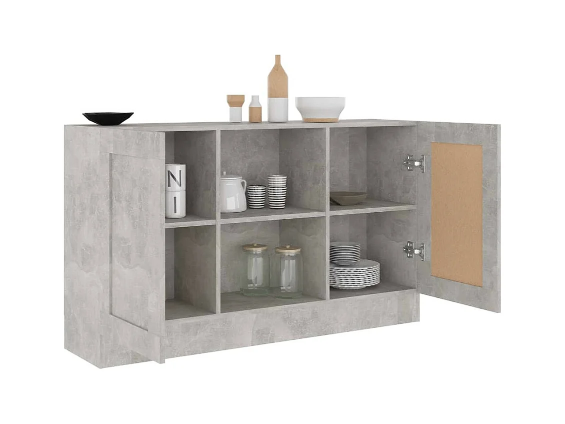 Buffet Gris béton 120x30,5x70